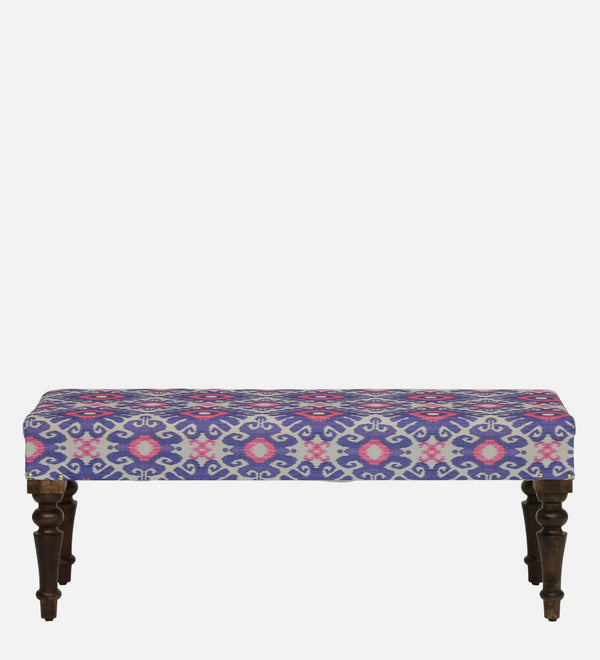 Utthita Sheesham Wood Upholstered Bench In Walnut Finish