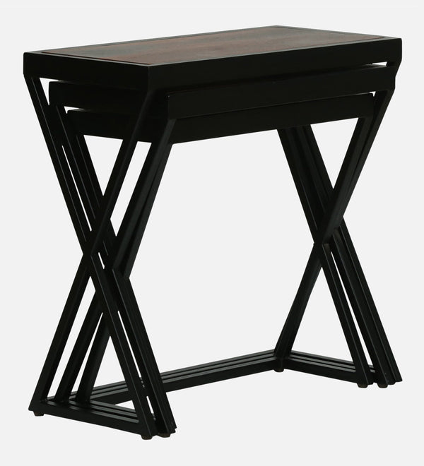 Nugent Sheesham Wood Nest Of Tables In Provincial Teak  Finish