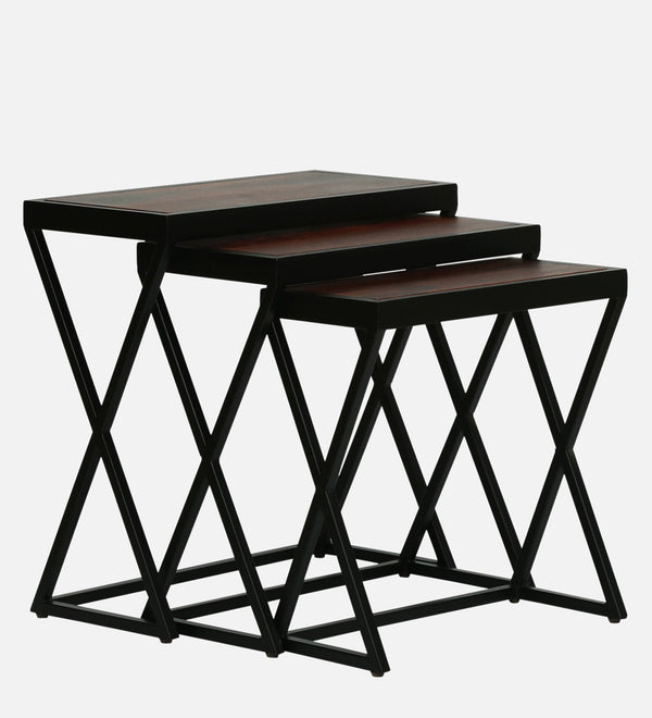 Nugent Sheesham Wood Nest Of Tables In Provincial Teak  Finish