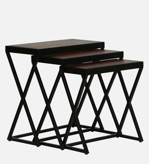 Nugent Sheesham Wood Nest Of Tables In Provincial Teak  Finish