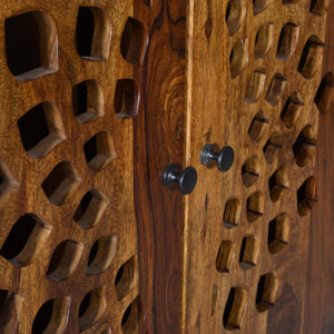 Tnesh Sheesham Wood Prayer Unit in Teak Finish