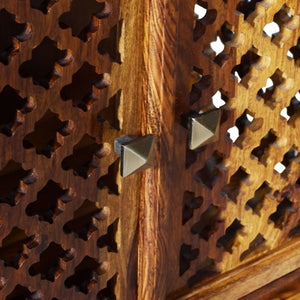 Lidi Sheesham Wood Prayer Unit in Teak Finish