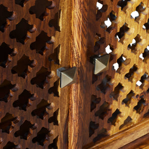 Lidi Sheesham Wood Prayer Unit in Teak Finish