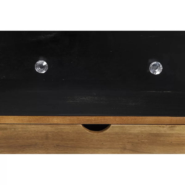 Wonderland Solid Mango Wood Chest of Drawer With Multicolor Drawer in Natural Finish