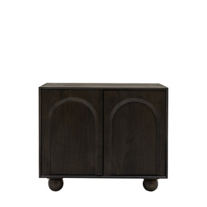 Dalian Solid Mango Wood Cabinet with Two Door in Provincial teak Finish