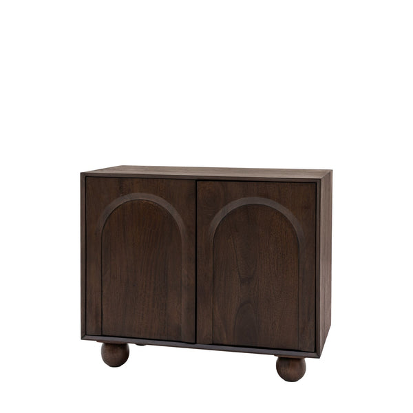 Dalian Solid Mango Wood Cabinet with Two Door in Provincial teak Finish