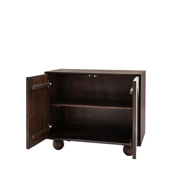 Dalian Solid Mango Wood Cabinet with Two Door in Provincial teak Finish