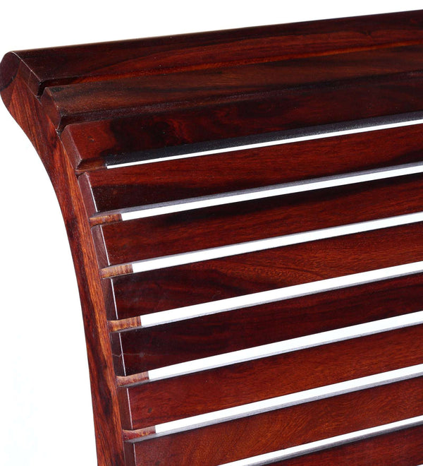 Rajasthani Sheesham Wood Rocking Chair In Mahagony Finish