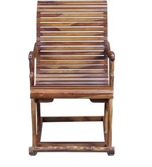 Rajasthani Sheesham Wood Rocking Chair In Provincial Teak Finish