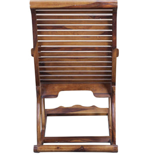 Rajasthani Sheesham Wood Rocking Chair In Provincial Teak Finish