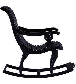 Rajasthani Sheesham Wood Rocking Chair In Walnut Finish