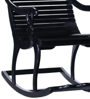 Rajasthani Sheesham Wood Rocking Chair In Walnut Finish
