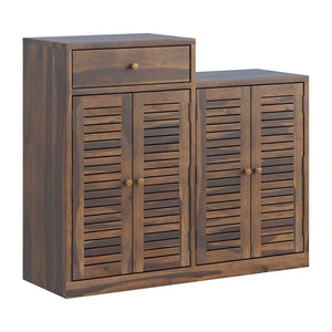 Danta Sheesham Wood Shoerack In Light Provincial Teak Finish
