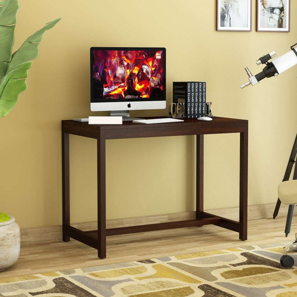 Pisa Sheesham Wood Study Table In Walnut Finish