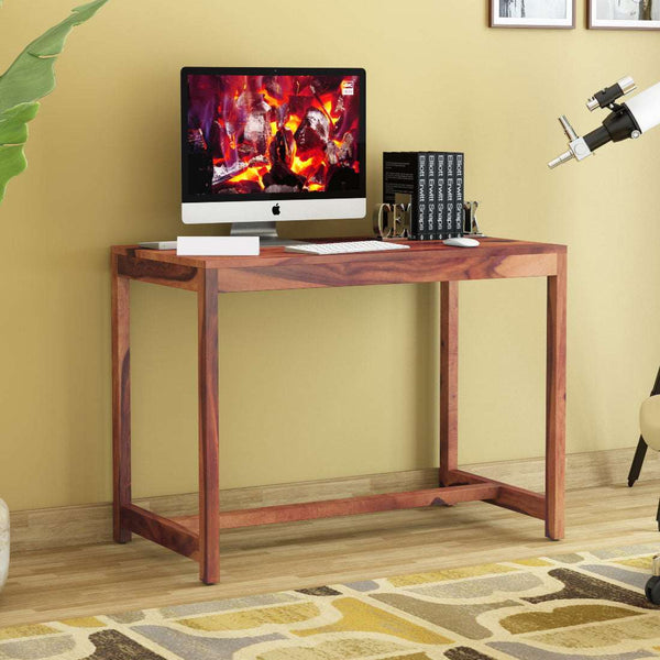 Lisa Sheesham Wood Study Table in Teak Finish