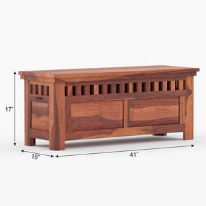 Madhavi Sheesham Wood Trunk In Provincial Teak Finish