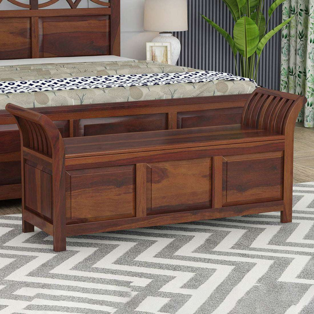 Syan Sheesham Wood Trunk In Provincial Teak Finish