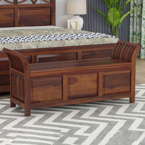 Syan Sheesham Wood Trunk In Provincial Teak Finish