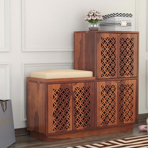 Alaca Shoe Rack Of 30 Pairs In Honey Oak Color