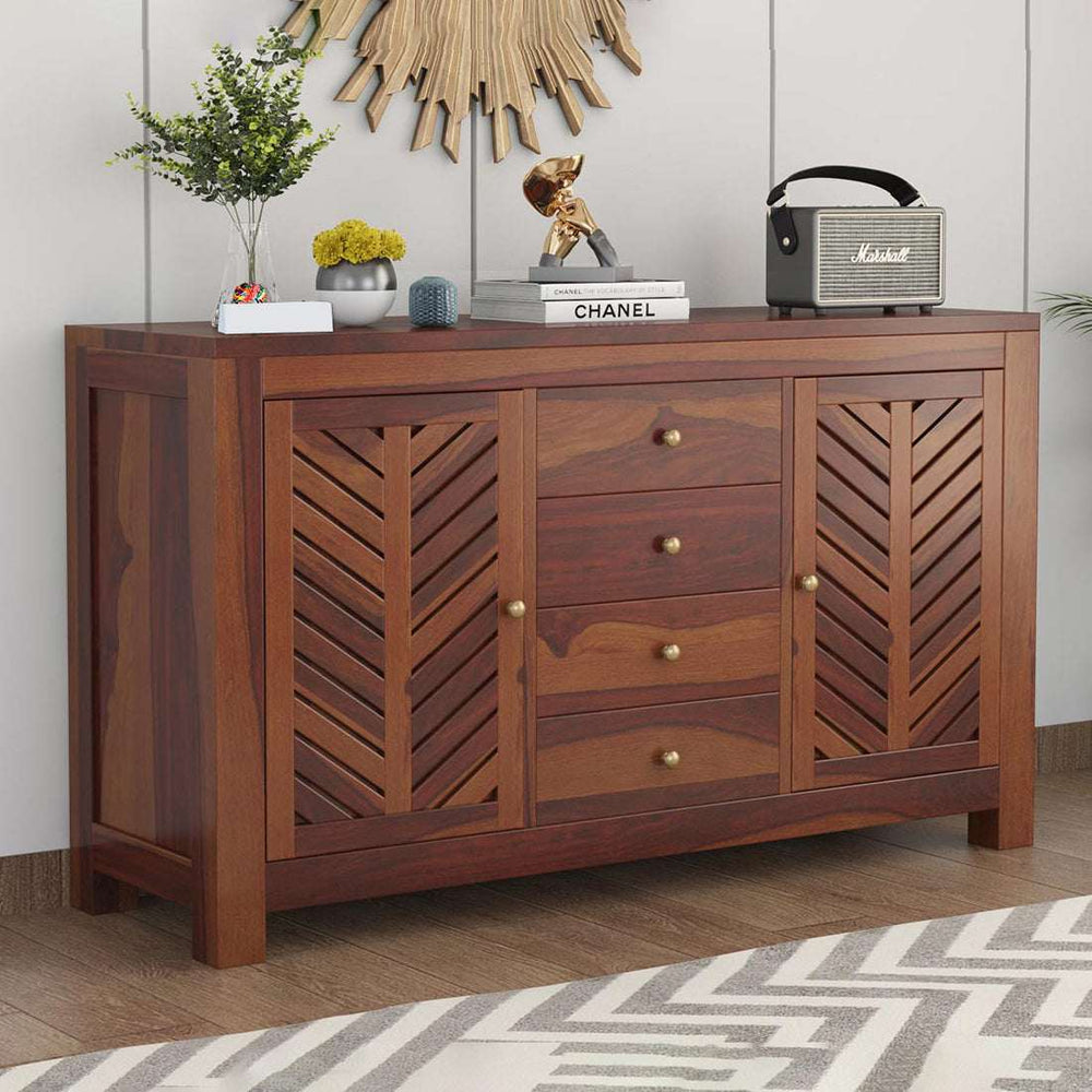 Alacca Sheesham Wood Sideboard In Provincial Teak Finish