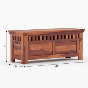 Madhavi Sheesham Wood Trunk In Provincial Teak Finish