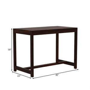 Pisa Sheesham Wood Study Table In Walnut Finish