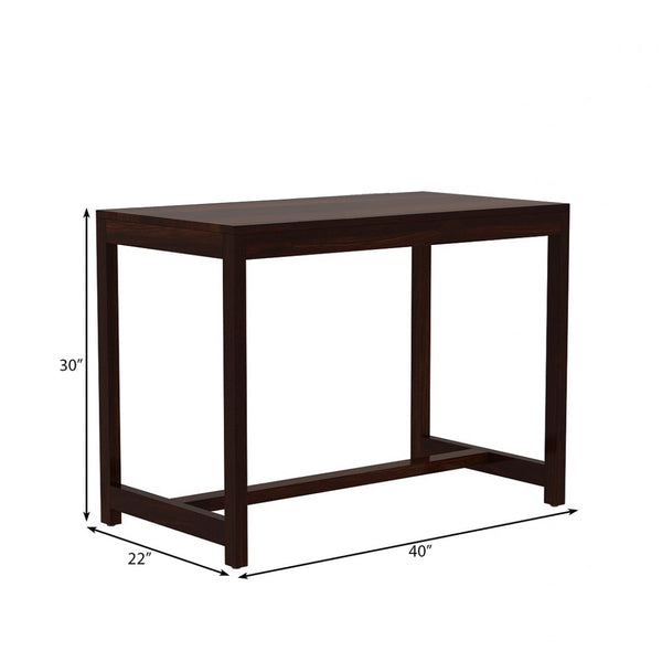 Pisa Sheesham Wood Study Table In Walnut Finish