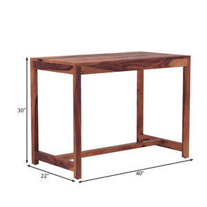 Lisa Sheesham Wood Study Table in Teak Finish