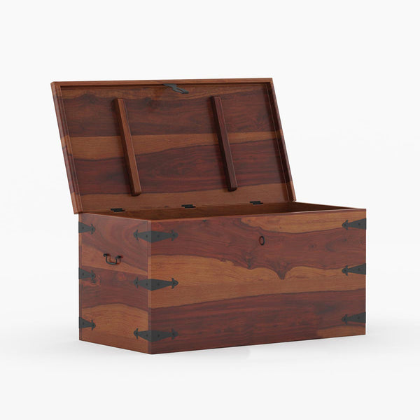 Stainfiled Sheesham Wood Trunk In Provincial Teak Finish