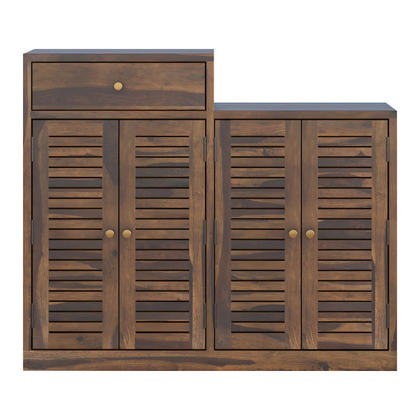 Danta Sheesham Wood Shoerack In Light Provincial Teak Finish