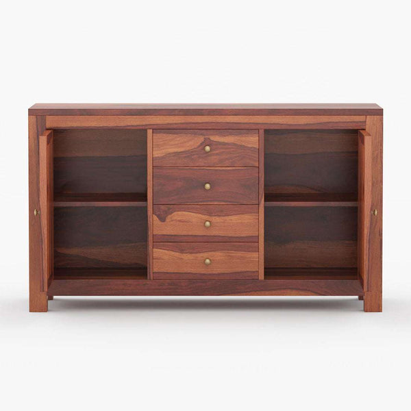 Alacca Sheesham Wood Sideboard In Honey Oak Finish