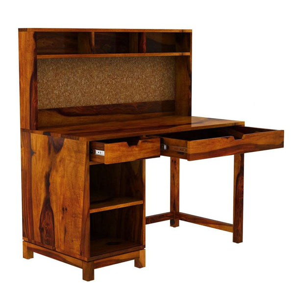 Tali Sheesham Wood Study Table In Honey Oak Finish