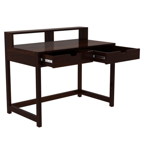 Poon Sheesham Wood Study Table In Walnut Finish