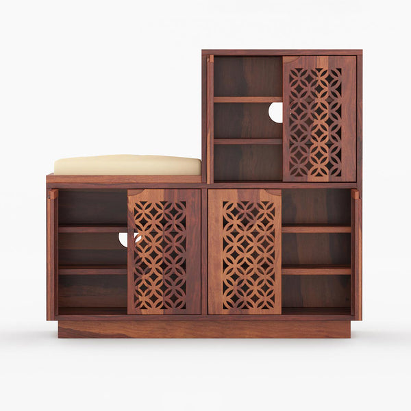 Alaca Shoe Rack Of 30 Pairs In Honey Oak Color