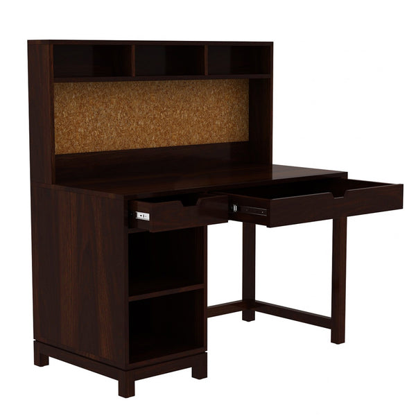 Kia Sheesham Wood Study Table In Walnut Finish