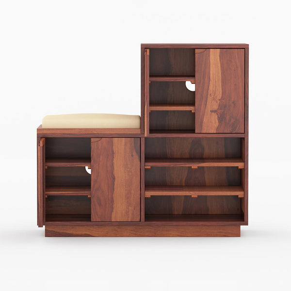 Alaca Shoe Rack Of 30 Pairs In Honey Oak Color
