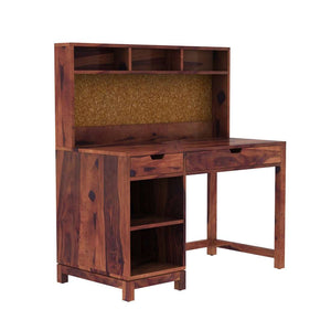 Neem Sheesham Wood Study Table in Teak Finish