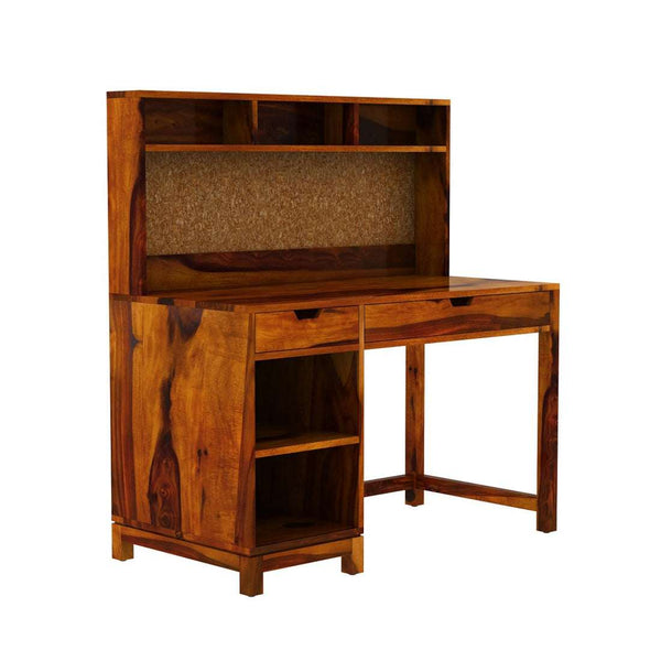 Tali Sheesham Wood Study Table In Honey Oak Finish