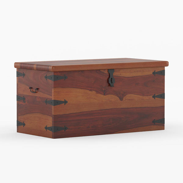 Stainfiled Sheesham Wood Trunk In Provincial Teak Finish