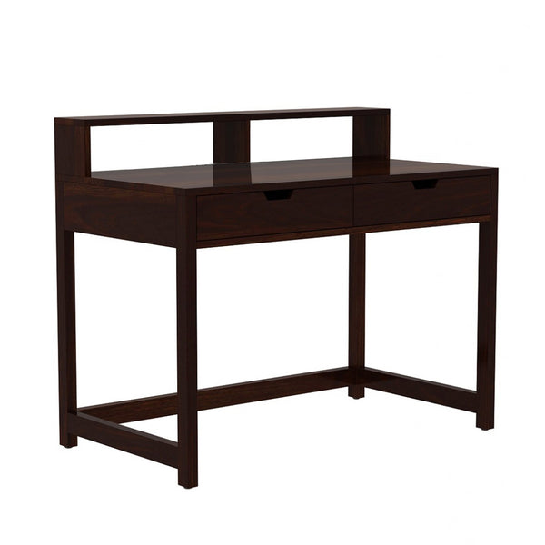 Poon Sheesham Wood Study Table In Walnut Finish