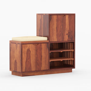 Alaca Shoe Rack Of 30 Pairs In Honey Oak Color