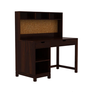Kia Sheesham Wood Study Table In Walnut Finish