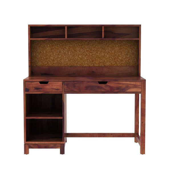 Neem Sheesham Wood Study Table in Teak Finish