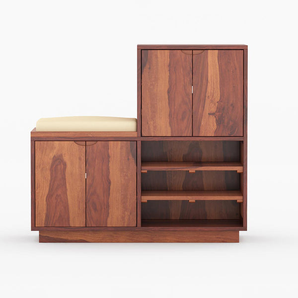 Alaca Shoe Rack Of 30 Pairs In Honey Oak Color