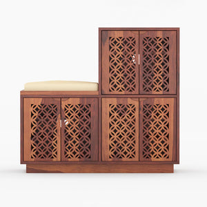 Alaca Shoe Rack Of 30 Pairs In Honey Oak Color