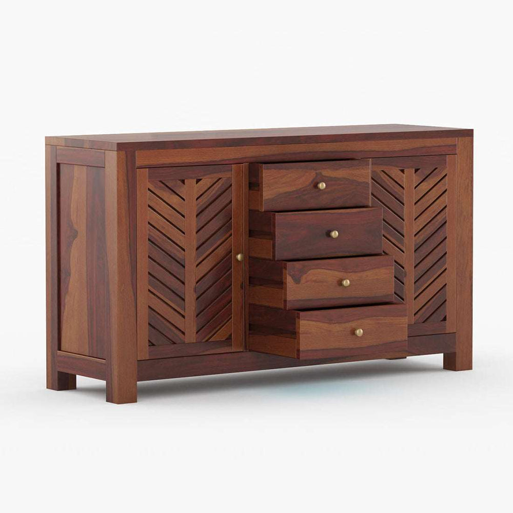 Alacca Sheesham Wood Sideboard In Provincial Teak Finish
