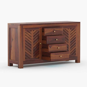 Alacca Sheesham Wood Sideboard In Provincial Teak Finish