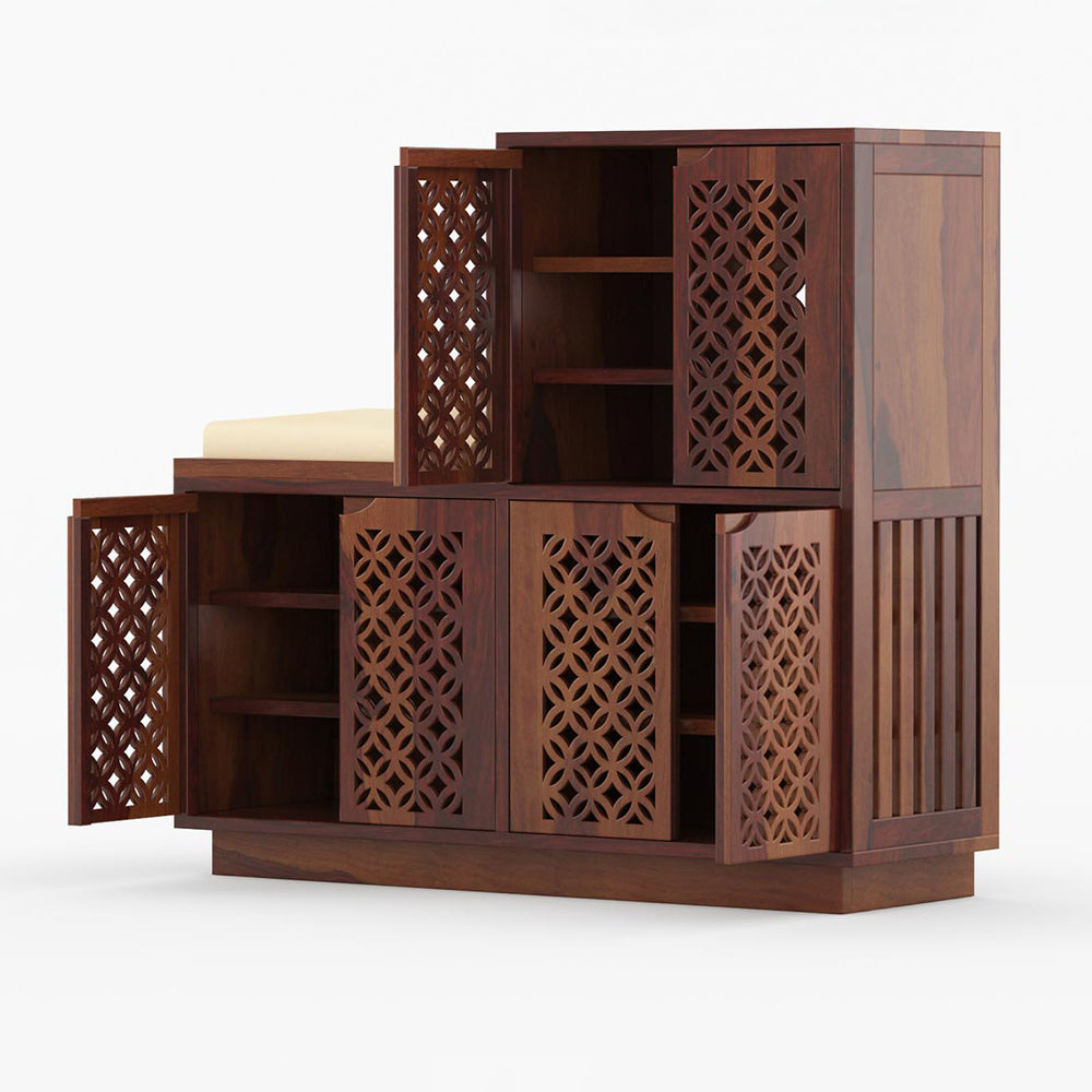 Claire Shoe Rack Of 25 Pairs In Provincial Teak Color