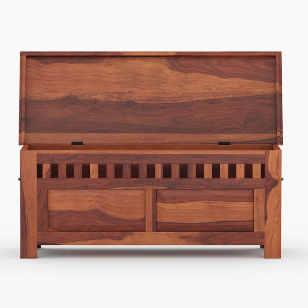 Madhavi Sheesham Wood Trunk in Rustic Teak Finish