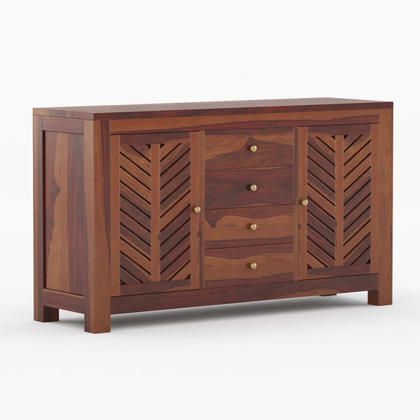 Alacca Sheesham Wood Sideboard In Provincial Teak Finish